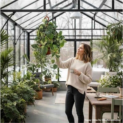 Scindapsus  (Patos Sarmaşığı )Askılı 40-60 Cm