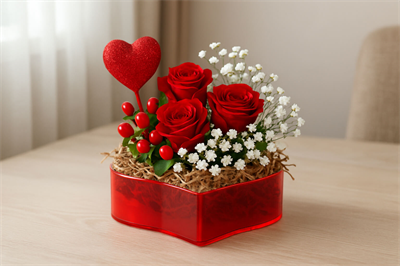 Serinova Kalp Arajman Saksı 1,7 Lt Kırmızı