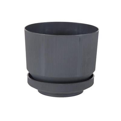 Serinova Lüks Çizgili Desenli Saksı 1,7 Lt