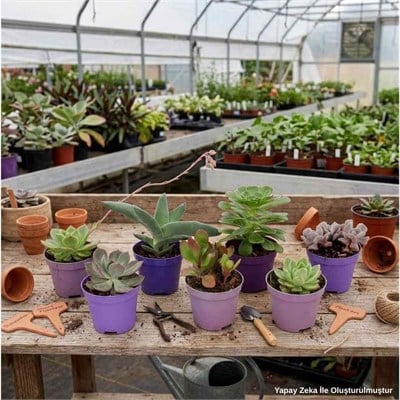 Succulent (Mor Saksıda)