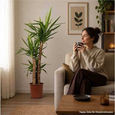 Yuka – Avize Çiçeği Bitkisi 3 Gövdeli Çap 24 Cm - 30-60-120 Cm