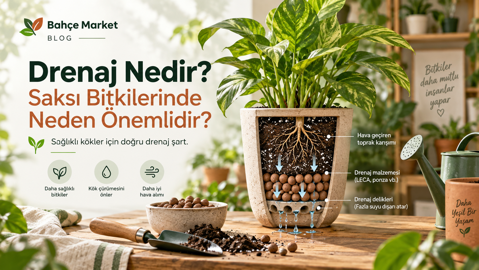 Drenaj Nedir? Saksı Bitkilerinde Neden Önemlidir?