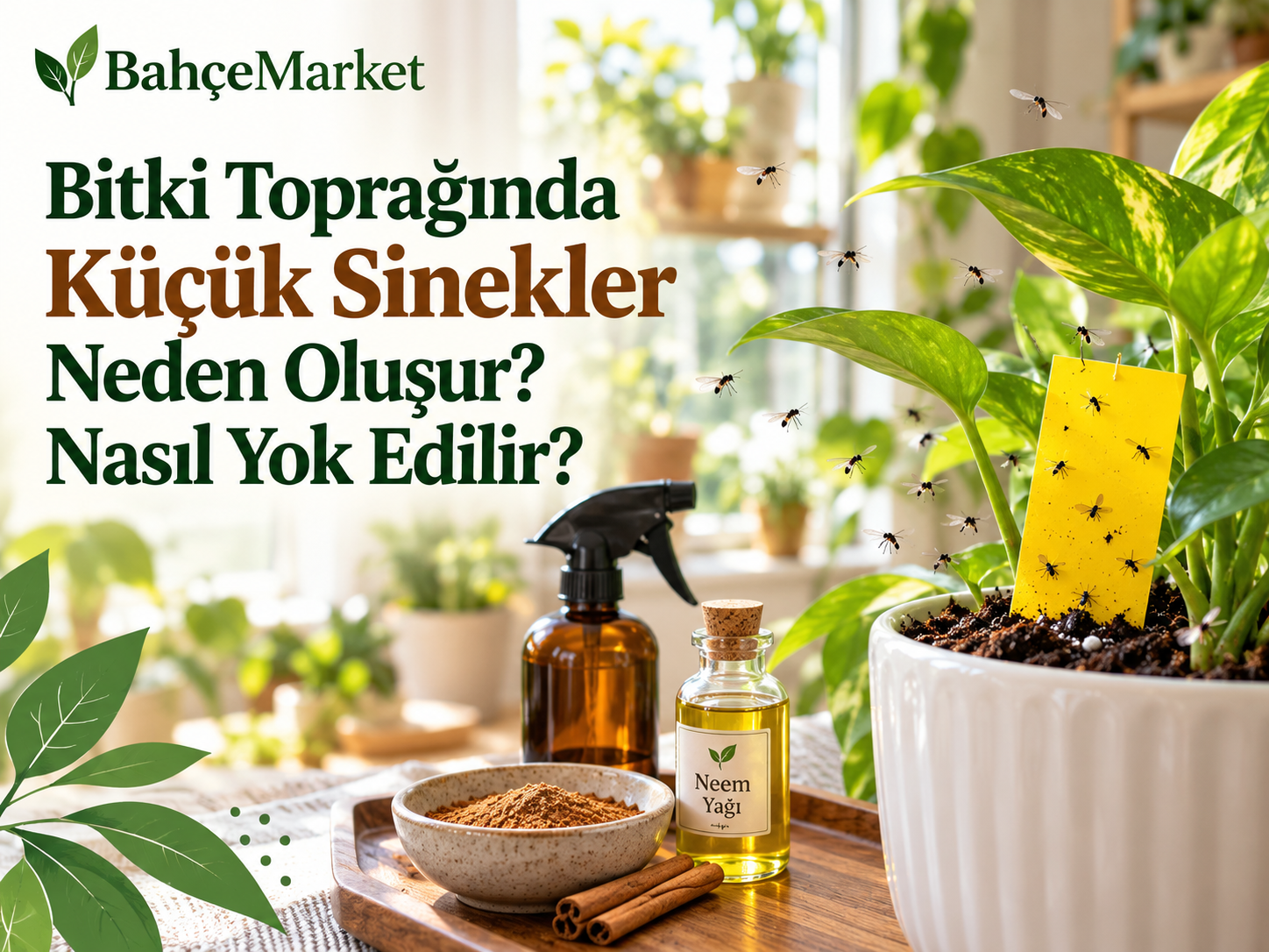 Bitki Toprağında Küçük Sinekler Neden Oluşur? Nasıl Yok Edilir?
