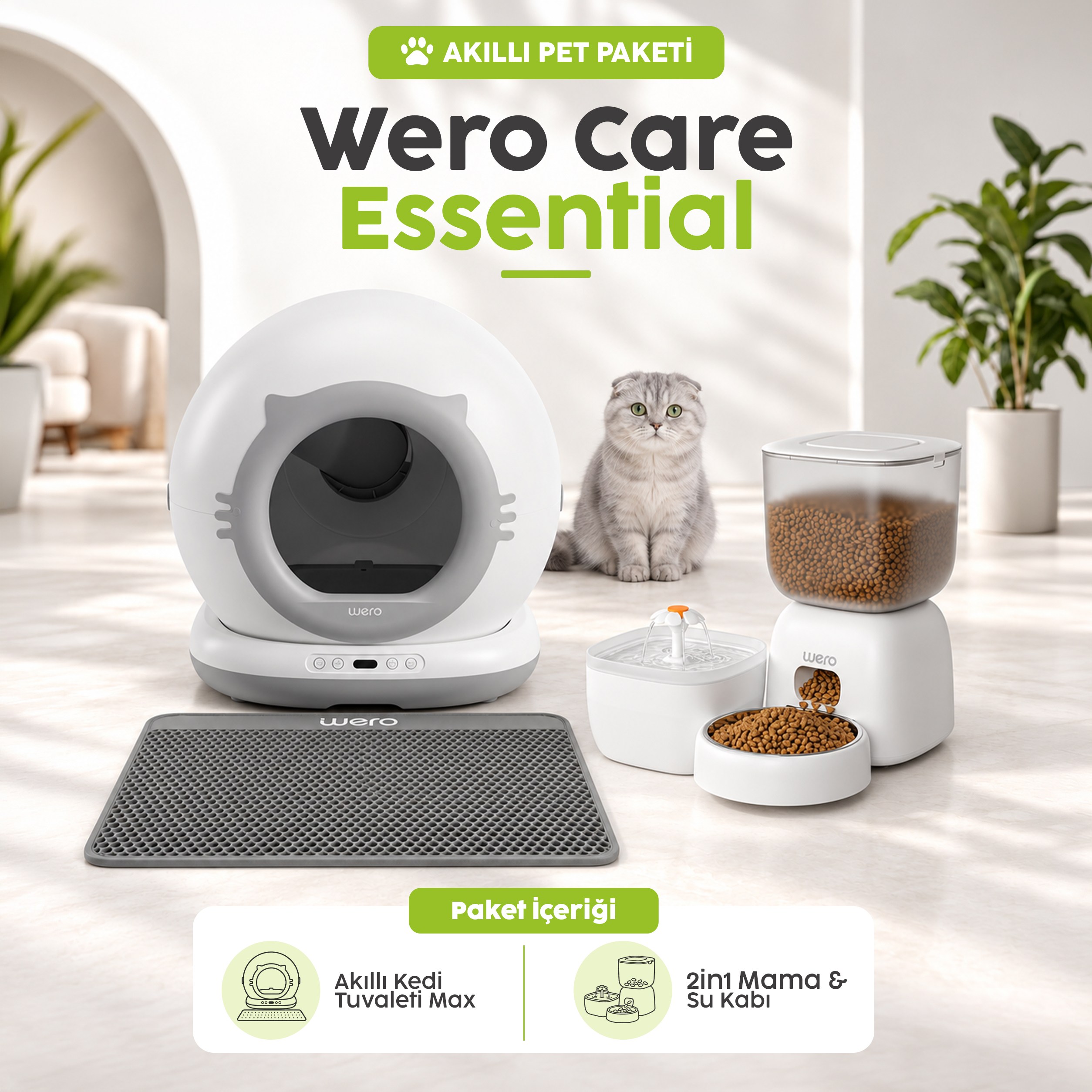 Wero Care Essential Akıllı Pet Bakım Paketi