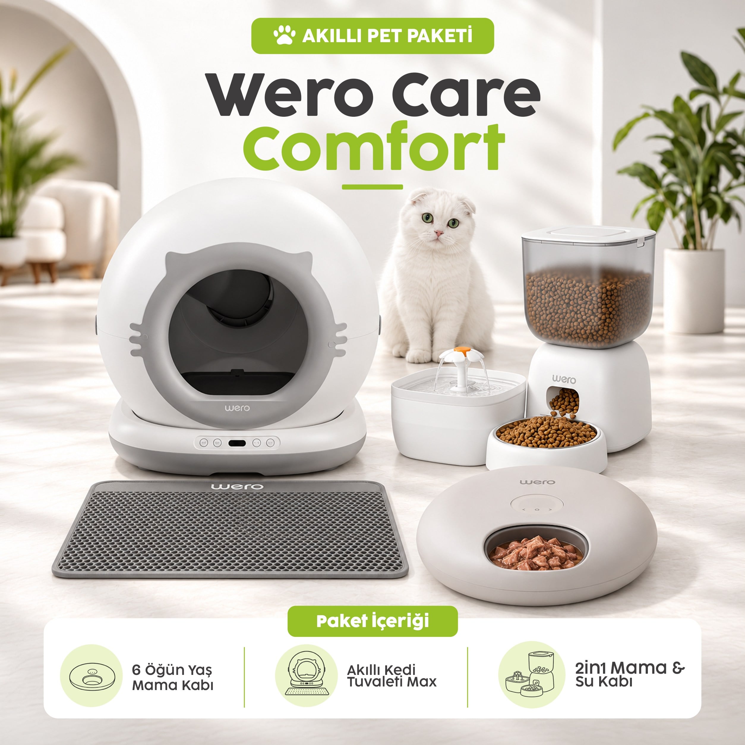Wero Care Comfort Akıllı Pet Bakım Paketi