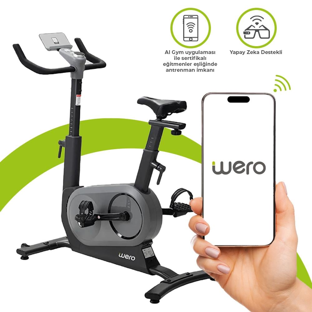 Wero Yapay Zeka Destekli Akıllı Kondisyon Bisikleti PRO (Coaching, Training, Racing, Auto Cadence, VR, AR, AI)