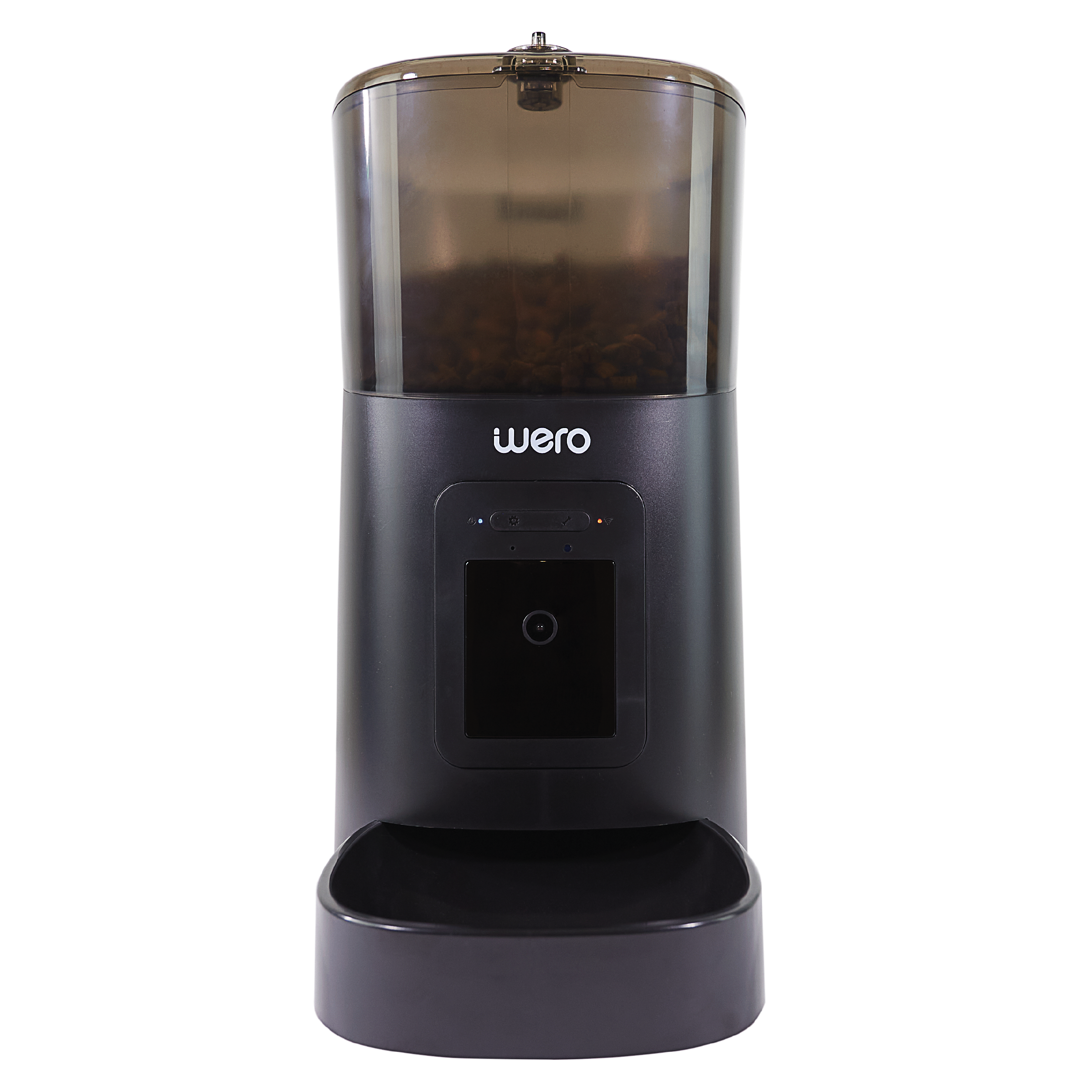 Wero 1080p Ayarlanabilir Kamera, 6 Lt, Wifi Kontrol Kedi/köpek Besleyici, Pet Feeder, Plastik Kase, Siyah