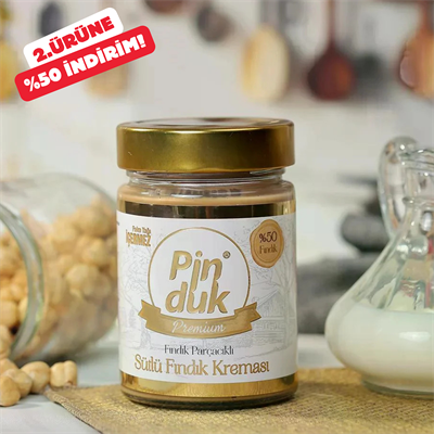 Premium %50 Fındıklı Sütlü Fındık Kreması 330 gr