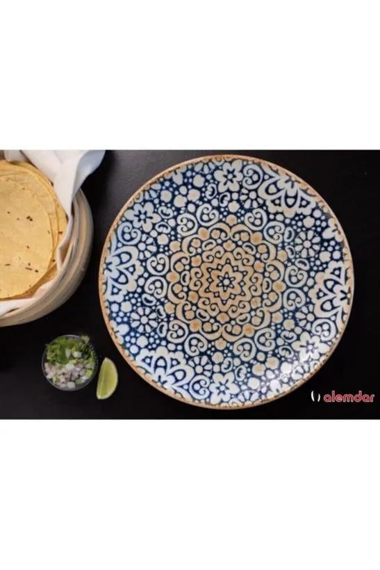 Bonna Alhambra Serisi 6lı 27 Cm Porselen Servis Tabağı Seti