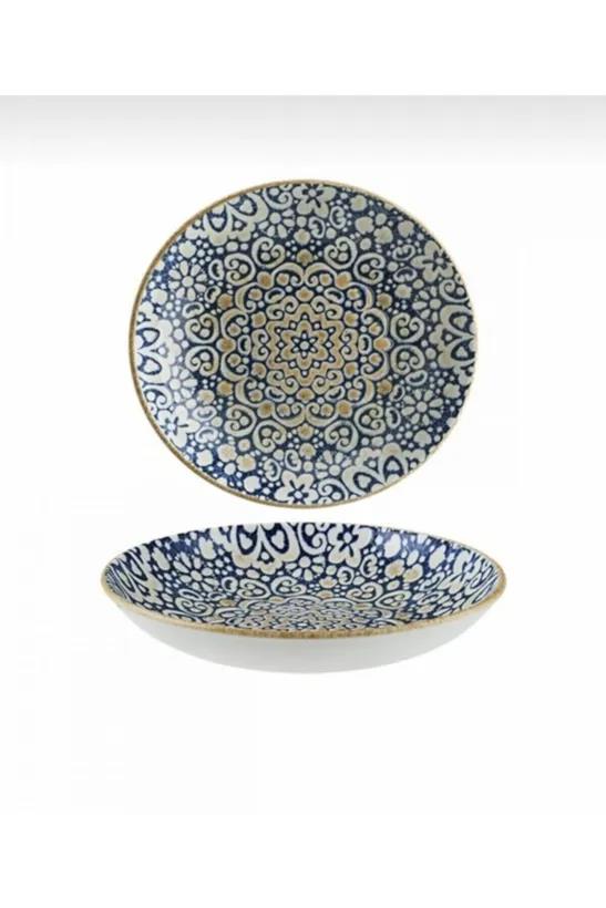 Bonna Porselen Alhambra Serisi 6lı 20 Cm Çukur Yemek Tabağı Seti
