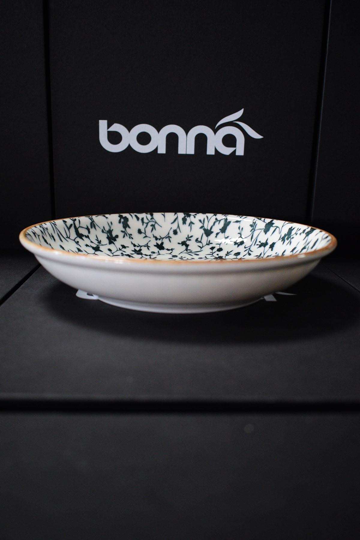 Bonna Porselen Calif Serisi 6 lı 20 Cm Çukur Yemek Tabağı