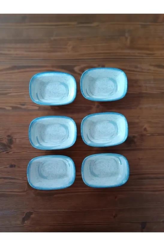 Bonna Porselen Harena Seri 6lı 12 Cm Dikdörtgen Kahvaltı Tabağı