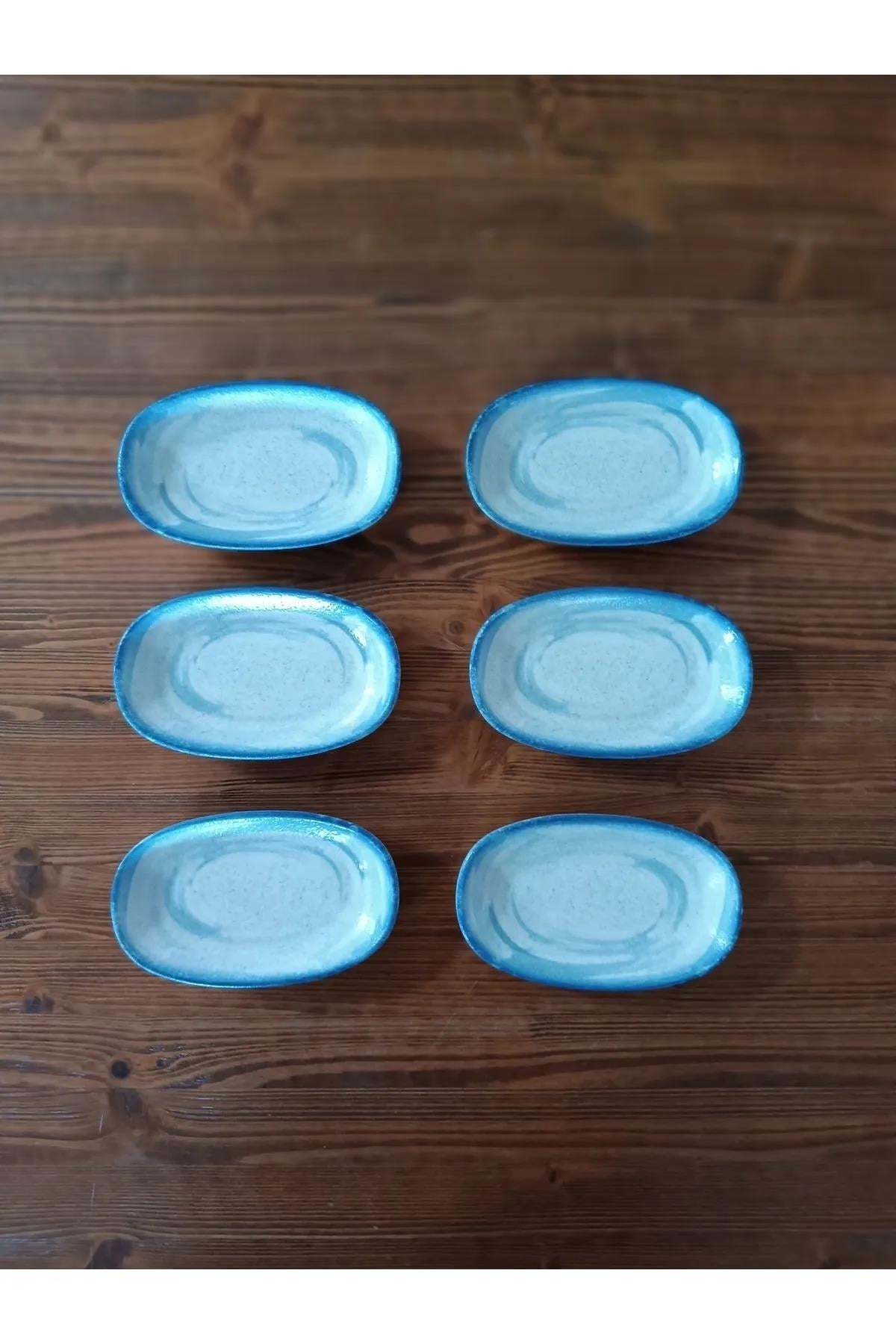 Bonna Porselen Harena Serisi 6lı Oval Kahvaltı Tabağı 15*8,5 cm
