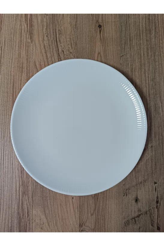 Bonna Porselen Iris White Serisi 6lı 27 cm Düz Servis Tabağı
