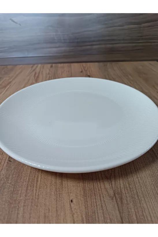 Bonna Porselen Iris White Serisi 6lı 27 cm Düz Servis Tabağı
