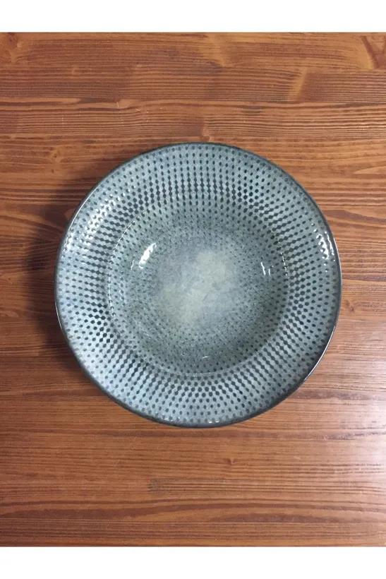 Bonna Porselen Lenta Olive Serisi 2'li 27 Cm Çukur Salata Tabağı