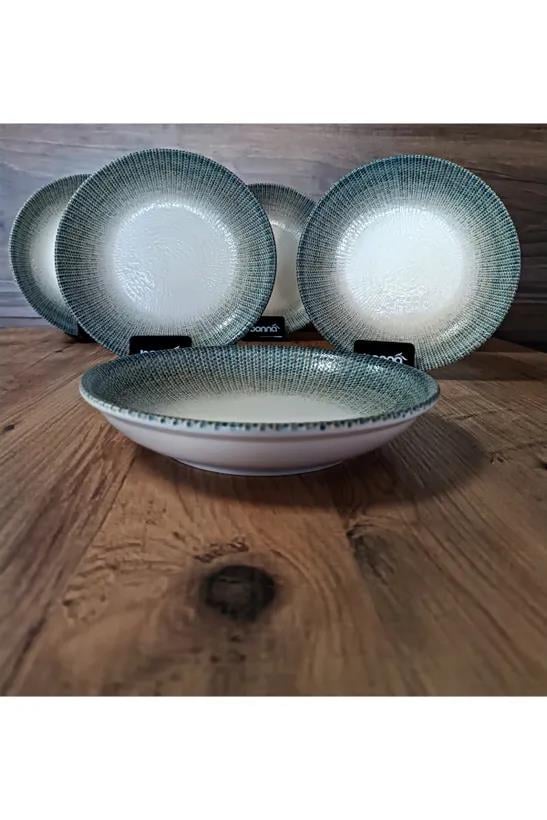 Bonna Porselen Sway Serisi  6 lı 20 Cm Çukur  Yemek Tabağı