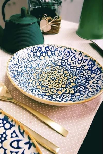 Bonna Porselen Alhambra Serisi 6lı 20 Cm Çukur Yemek Tabağı Seti