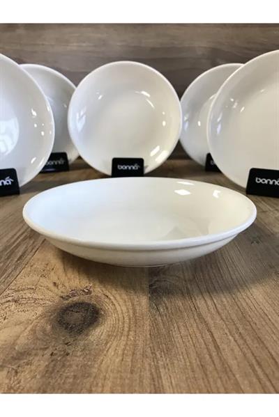 Bonna Porselen Gourmet Serisi 6lı 20 cm Çukur Yemek Tabağı Seti