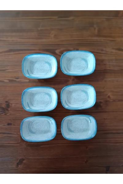 Bonna Porselen Harena Seri 6lı 12 Cm Dikdörtgen Kahvaltı Tabağı