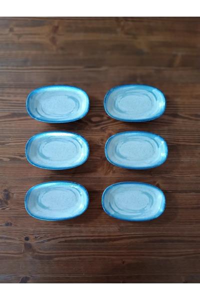 Bonna Porselen Harena Serisi 6lı Oval Kahvaltı Tabağı 15*8,5 cm