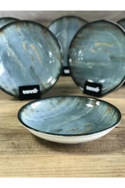 Bonna Porselen Madera Serisi 6lı 20 Cm Çukur Yemek Tabağı