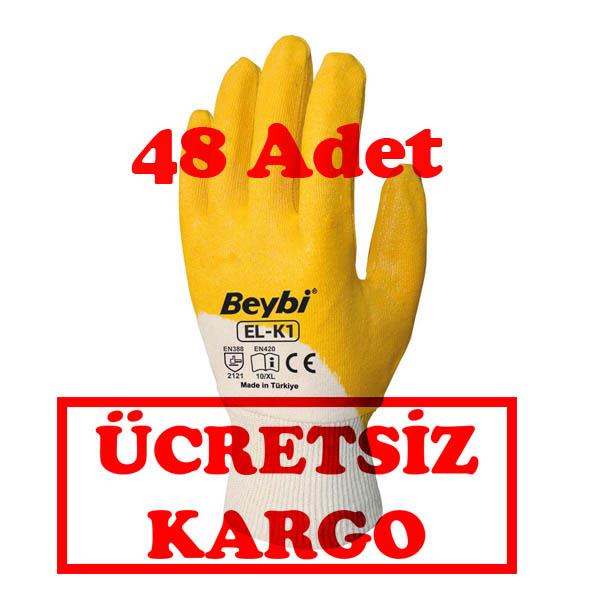 Beybi EL-K1 Nitril Eldiven 10 Numara - 48 Adet - Ücretsiz Kargo