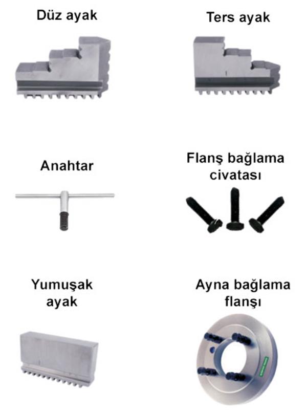 Bison Torna Aynası 4 Ayaklı Döküm Gövdeli 250mm