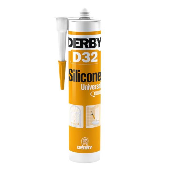 Derby D32 Genel Amaçlı Silikon Beyaz - 320g - 30 Adet - 1 Koli