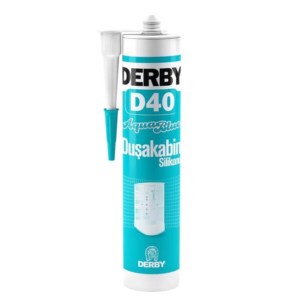 Derby D40 Duşa Kabin Silikonu Beyaz - 320g - 30 Adet - 1 Koli