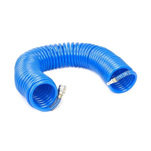 Firetech Spiral Pnömatik Hava HortumU 5x8mm Poliüretan 7.5m Mavi