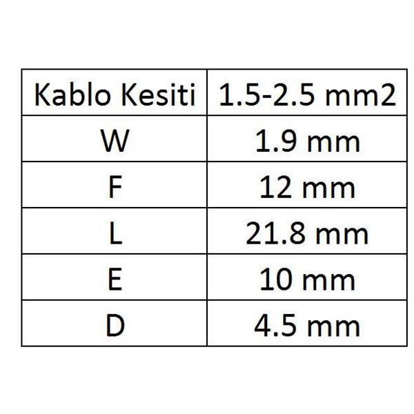 GİK-102 İğne Uçlu İzoleli Kablo Ucu 60 Adet