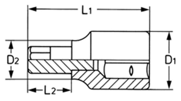 Heyco 12 Köşe Bits Uçlu Lokma M6