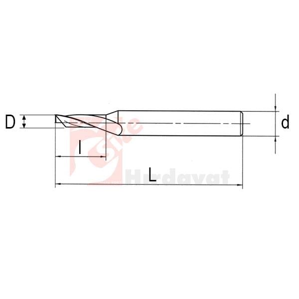 Mastercut Karbür Aluminyum Frezesi 4x12x4x64mm 1Z