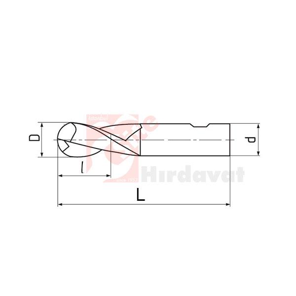 Mastercut Küresel Karbür Freze 11mm TiALN 2Z