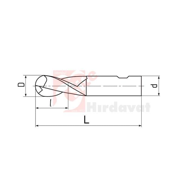 Mastercut Küresel Karbür Freze Uzun 16mm 4Z