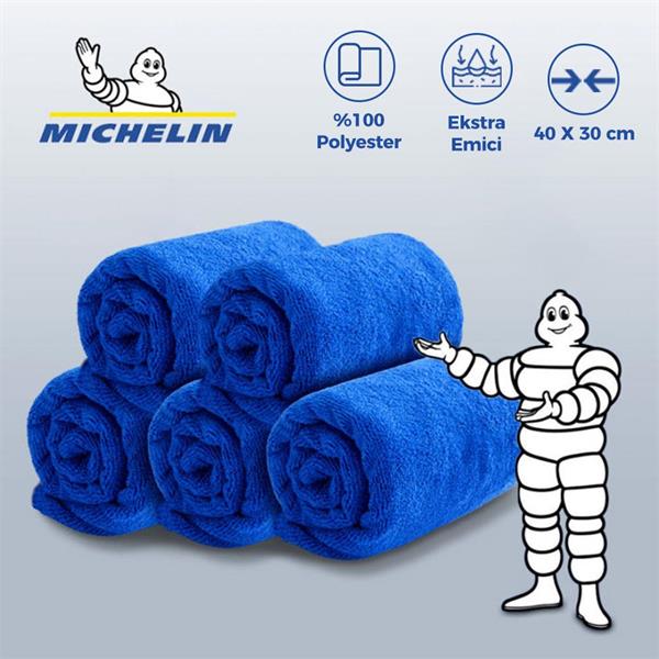 Michelin MC42118 40X30cm Süper Emici Mikrofiber Havlu, 5 Adet