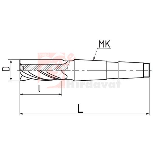 PLD Konik 1Z Freze 36mm DIN 845 HSS