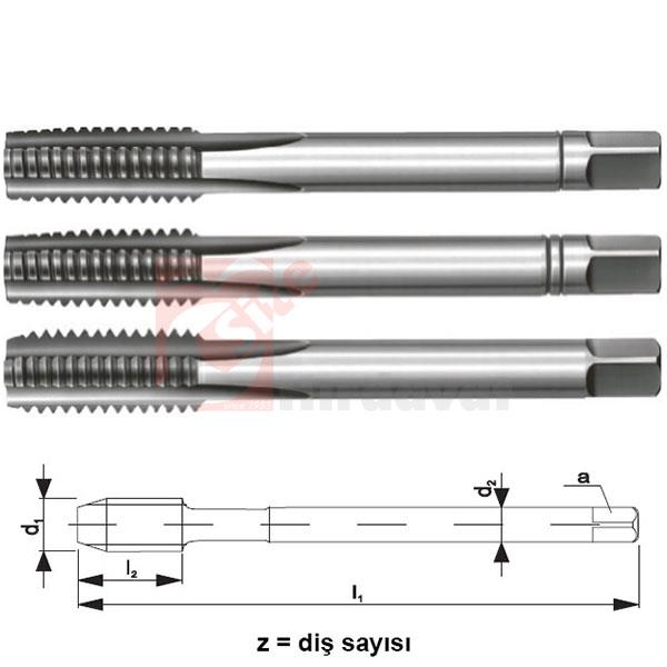 PLD M27 Sol El Takım Kılavuzu DIN 352 HSS (3 Parça)