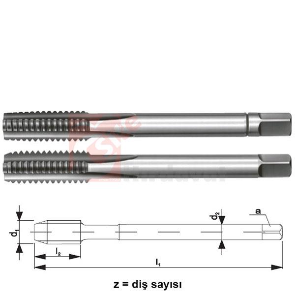 PLD M6x0.75 El Takım Kılavuzu DIN 2181 HSS (2 Parça)