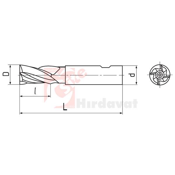 PLD Uzun Freze 11mm DIN 844 HSS