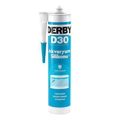 Derby D30 Akvaryum Silikonu Şeffaf - 280ml - 30 Adet - 1 Koli