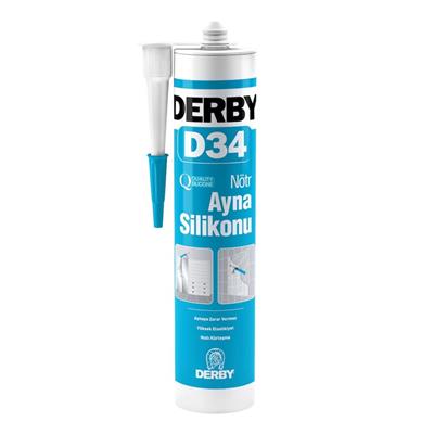 Derby D34 Ayna Silikonu Şeffaf - 280ml - 30 Adet - 1 Koli