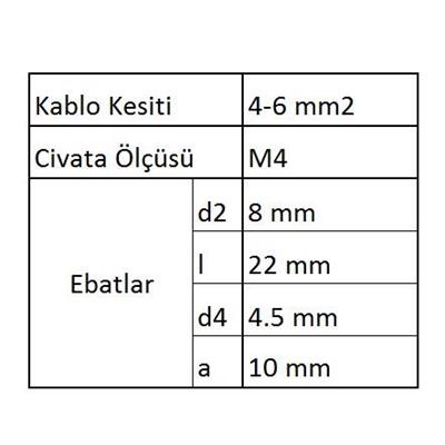 GCU 4006 Çata Uçlu Kablo Ucu 20 Adet