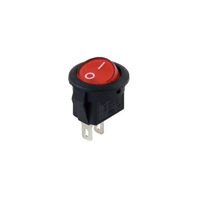 IC-134E Mini (S) Yuvarlak Işıksız Anahtar On-Off 2P Kırmızı 200 Adet