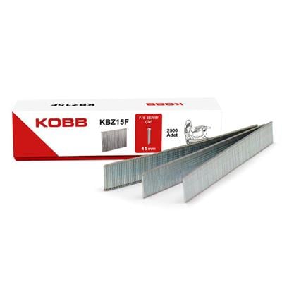 KOBB KBZ15F 15mm 2500 Adet F/E/J/8 Serisi Ağır Hizmet Tipi Kesik Başlı Çivi