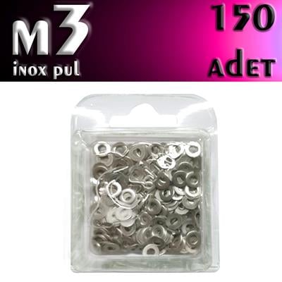 M3 İnox Pul - 150 Adet