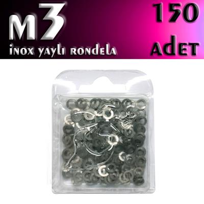 M3 İnox Yaylı Rondela - 150 Adet