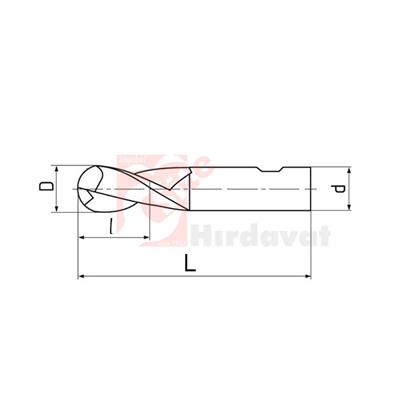 Mastercut Küresel Karbür Freze Çok Uzun 12mm x 200mm TiALN 4Z