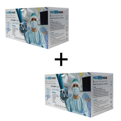 Med 3.0 Mask 3 Katlı Beyaz Cerrahi Maske 100 Adet